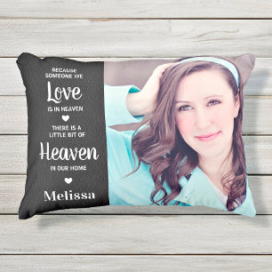 Heaven Memorial Beileid Imitate Leather Family Fot Dekokissen