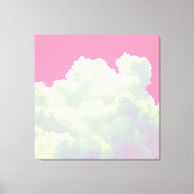 Heaven - Pink Clouds - Stretched Canvas Print Leinwanddruck (Vorderseite)