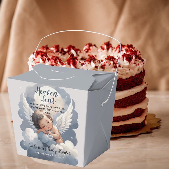 Heaven schickte Angel Baby in Clouds Babydusche Geschenkschachtel (Von Creator hochgeladen)