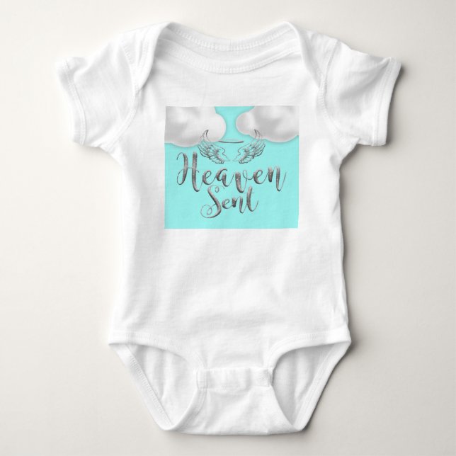 Heaven Sent Baby Birth Outfit Strampler (Vorderseite)