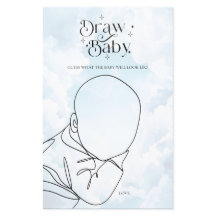 Heaven Sent Baby Shower Game Zeichne Baby
