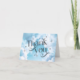 Heaven Sent Blue Sky Baby Dusche Blue Letters Dankeskarte