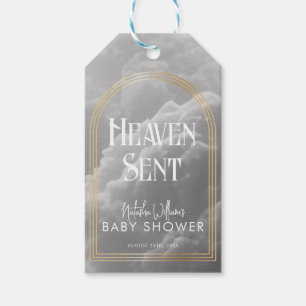 Heaven Sent Clouds Golden Neutral Baby Dusche Geschenkanhänger