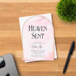 Heaven Sent Cloudy Baby Dusche Akryllische Einladu Acryleinladungen