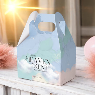 Heaven Sent Elegante Pastel Baby Dusche Geschenkschachtel