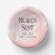 Heaven Sent Pastel Pink Wolken Sky Baby Dusche