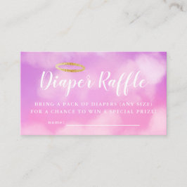 Heaven Sent Pink Baby Dusche Windeln Raffle Ticket Begleitkarte