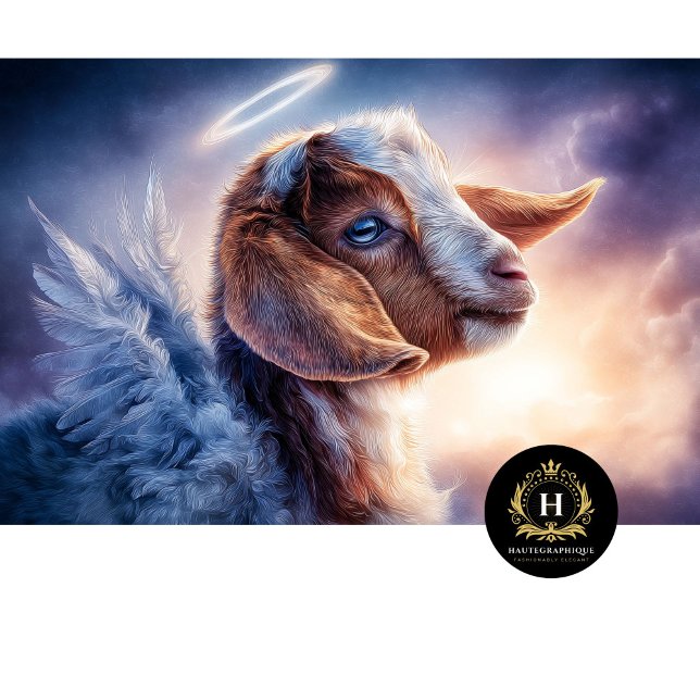 Heavenly Angel Goat Art Portrait Seidenpapier (Von Creator hochgeladen)