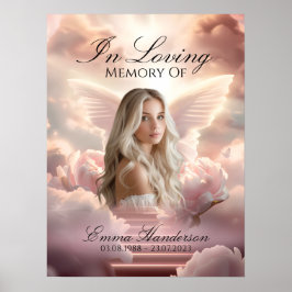 Heavenly Butterfly Memorial Welcome Sign Poster
