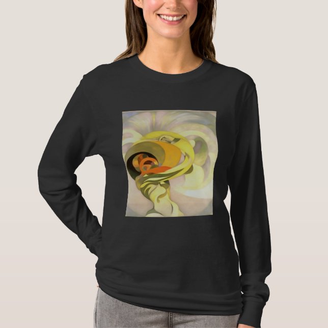Heavenly Floral Abstract Calla Lily Personificatio T-Shirt (Vorderseite)