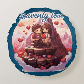 Heavenly Love Rundes Kissen