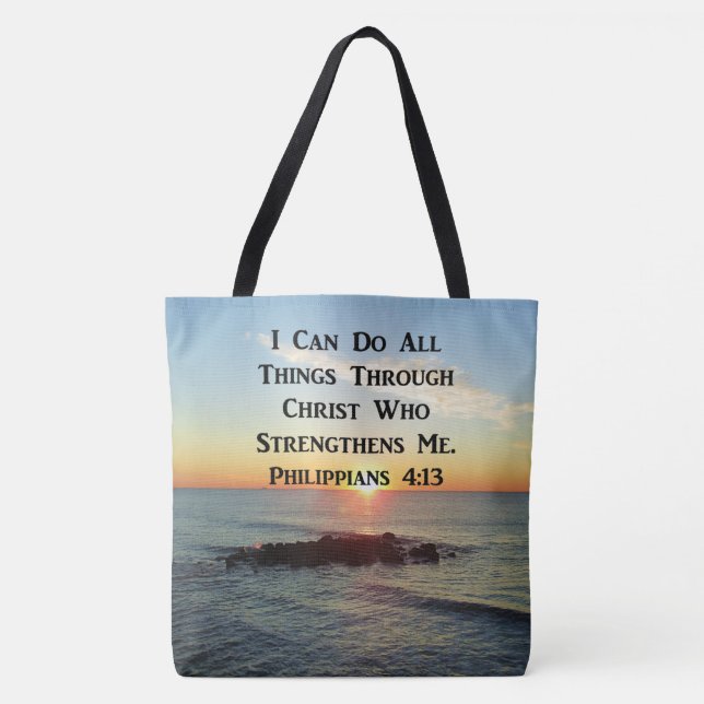HEAVENLY PHILIPPIANS 4:13 SCRIPTURE DESIGN TASCHE (Vorderseite)