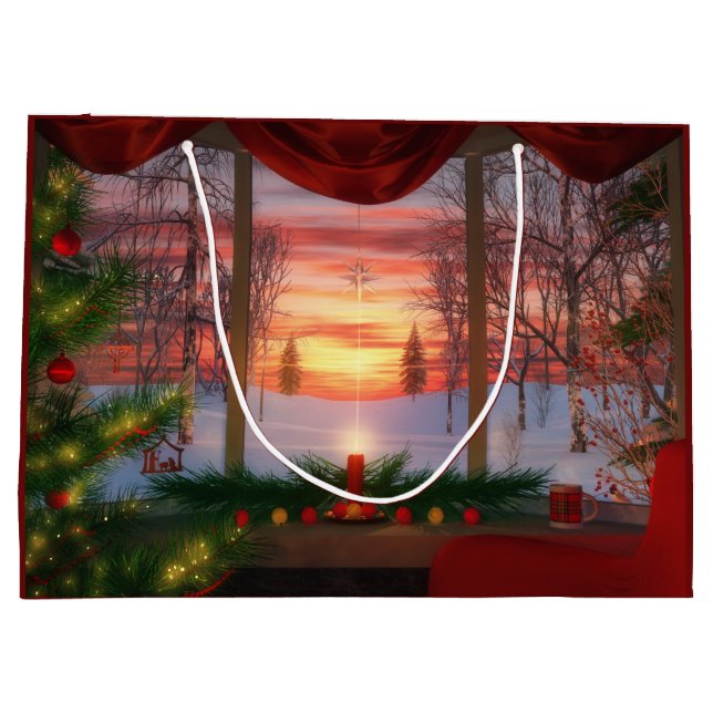 Heaven's Dayspring Weihnachtsgeschenktasche Große Geschenktüte (Rückseite)