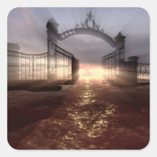 Heavens Gate Quadratischer Aufkleber