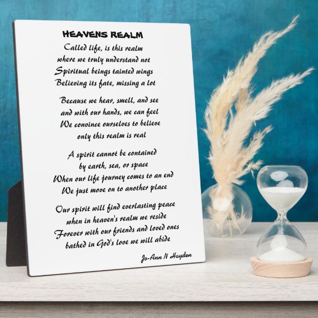HEAVENS REALM POEM FOTOPLATTE (Seite)