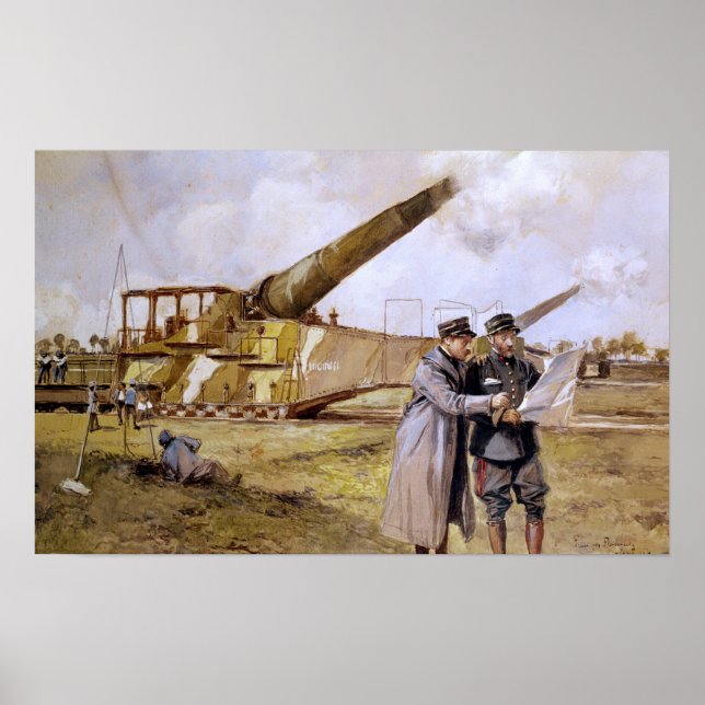 Heavy Artillery on the Railway, Oktober 1916 Poster (Vorne)