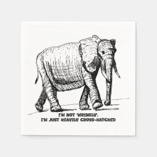 Heavy Cross-Hatched Elephant Serviette