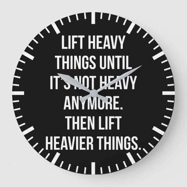Heavy Dings - Neuartiges Motivierend Gym Große Wanduhr (Vorderseite)
