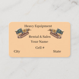 Heavy Equipment  Business Card Visitenkarte