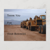 Heavy Equipment Vielen Dank Postcard