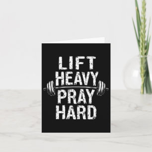 Heavy Gebet Hard Jesus Gym Weightlifter Deadli Karte