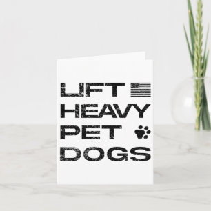 Heavy Hunde Hunde Hunde Gym trainieren T-Shirt Wei Karte