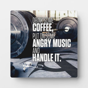 Heavy Inspiration - Kaffee und graue Musik Fotoplatte