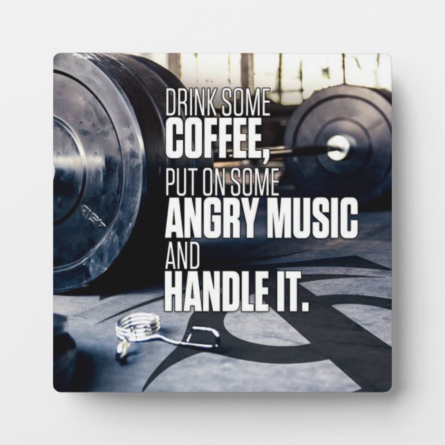 Heavy Inspiration - Kaffee und graue Musik Fotoplatte (Vorderseite)