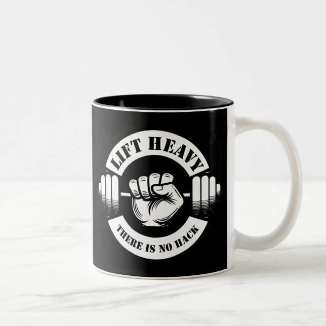 Heavy Lift Es gibt keinen Hack Zweifarbige Tasse (Rechts)