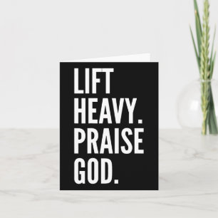 Heavy Lob Gott Christlich Powerlift Bodyb Karte