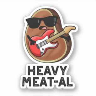Heavy Meat al Funny Meat Steak Pun Aufkleber
