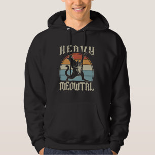 Heavy Meowtal - Lustige Katze & Heavy Metal Hoodie