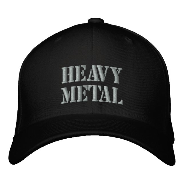 HEAVY METAL BESTICKTE BASEBALLKAPPE (Vorderseite)