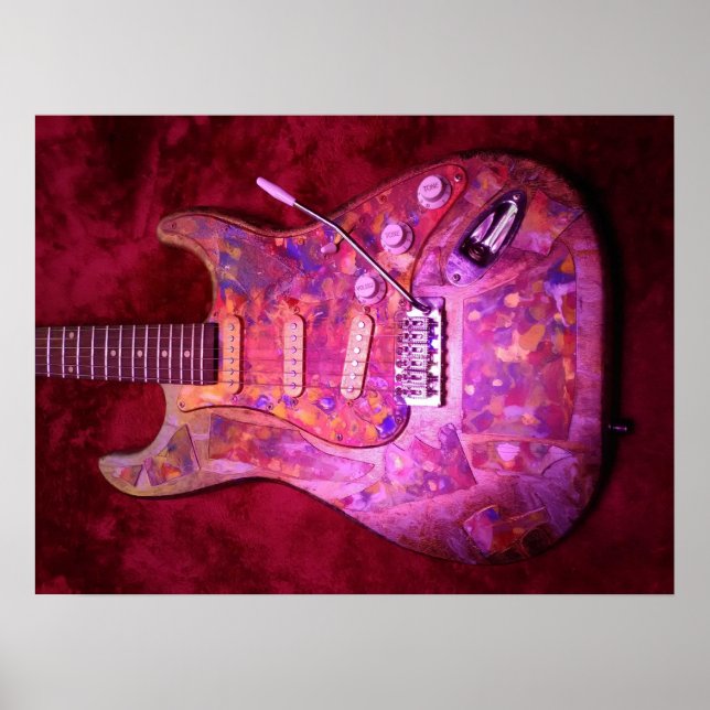 Heavy Metal Electric Gitarren Body Poster (Vorne)