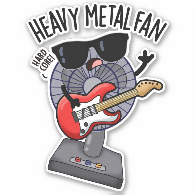 Heavy Metal Fan Funny Music Puff Aufkleber (Vorderseite)