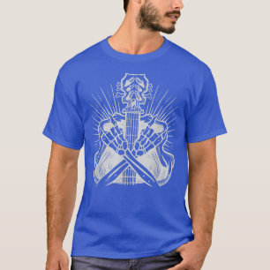 Heavy Metal Gitarre Skeleton Metal Hand Rock Festi T-Shirt