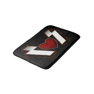 Heavy Metal Heart Badematte
