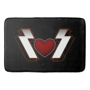 Heavy Metal Heart Badematte
