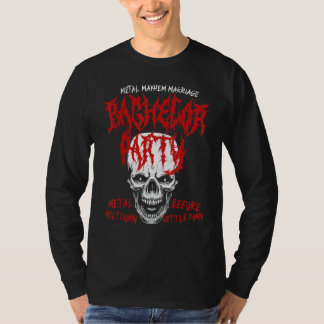 Heavy Metal Musik Junggesellenabschied Totenkopf T-Shirt