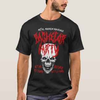 Heavy-Metal-Musik-Junggesellenabschied-Totenkopf T-Shirt