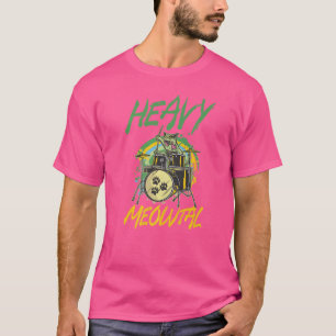 Heavy Metal Punk Rock Fan Cat Cat Owner Heavy Meel T-Shirt