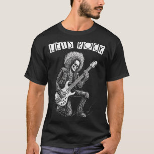 Heavy Metal Punk Rock'n'Roll Lasse Rock Skeleton G T-Shirt