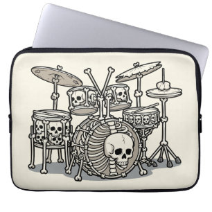 Heavy-Metal-Skelett-Schlagzeug-Set Laptopschutzhülle