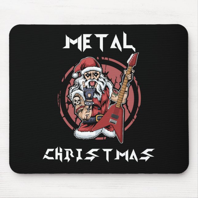 Heavy Metal Weihnachts-Weihnachtsfelsen - Metalhea Mousepad (Vorne)