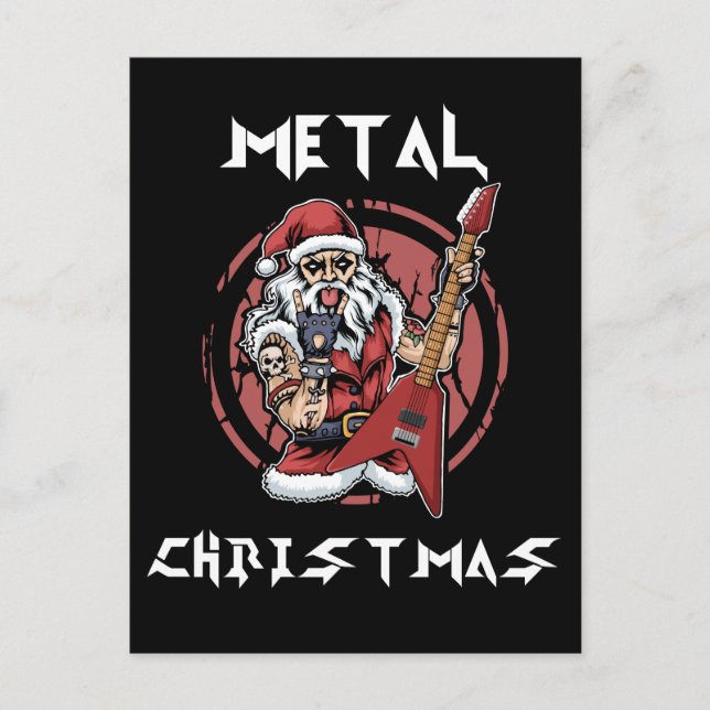 Heavy Metal Weihnachts-Weihnachtsfelsen - Metalhea Postkarte (Vorderseite)