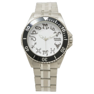 HEAVY METAL ZODIAC SIGN WRIST WATCH ARMBANDUHR