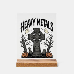 Heavy Metals Halloween-Friedhofs-Vektor-Design_1 Acrylschild