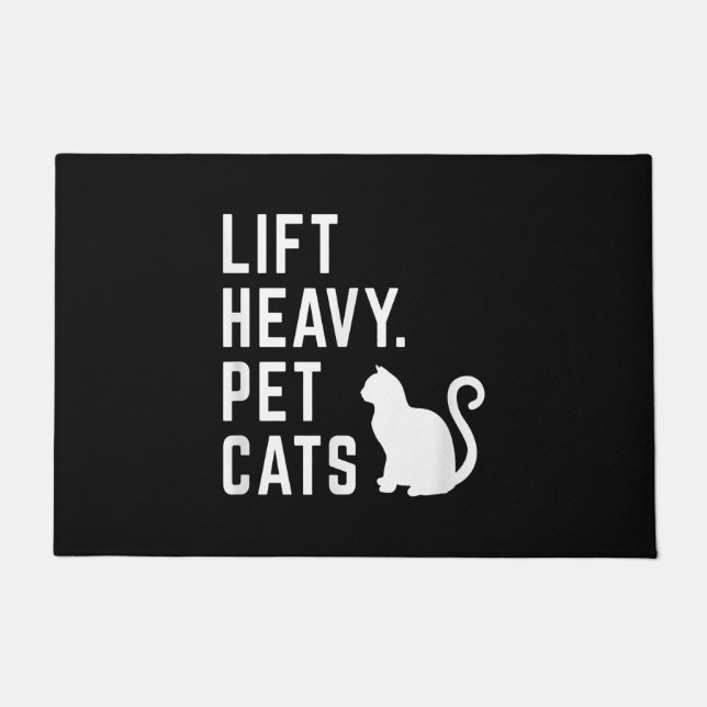 Heavy Pet Cats - Funny Gym Workout Fußmatte (Vorderseite)