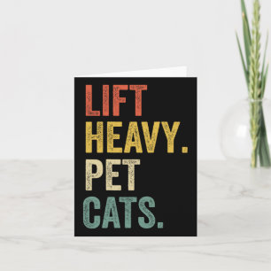 Heavy Pet Cats - Funny Gym Workout Karte