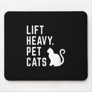 Heavy Pet Cats - Funny Gym Workout Mousepad